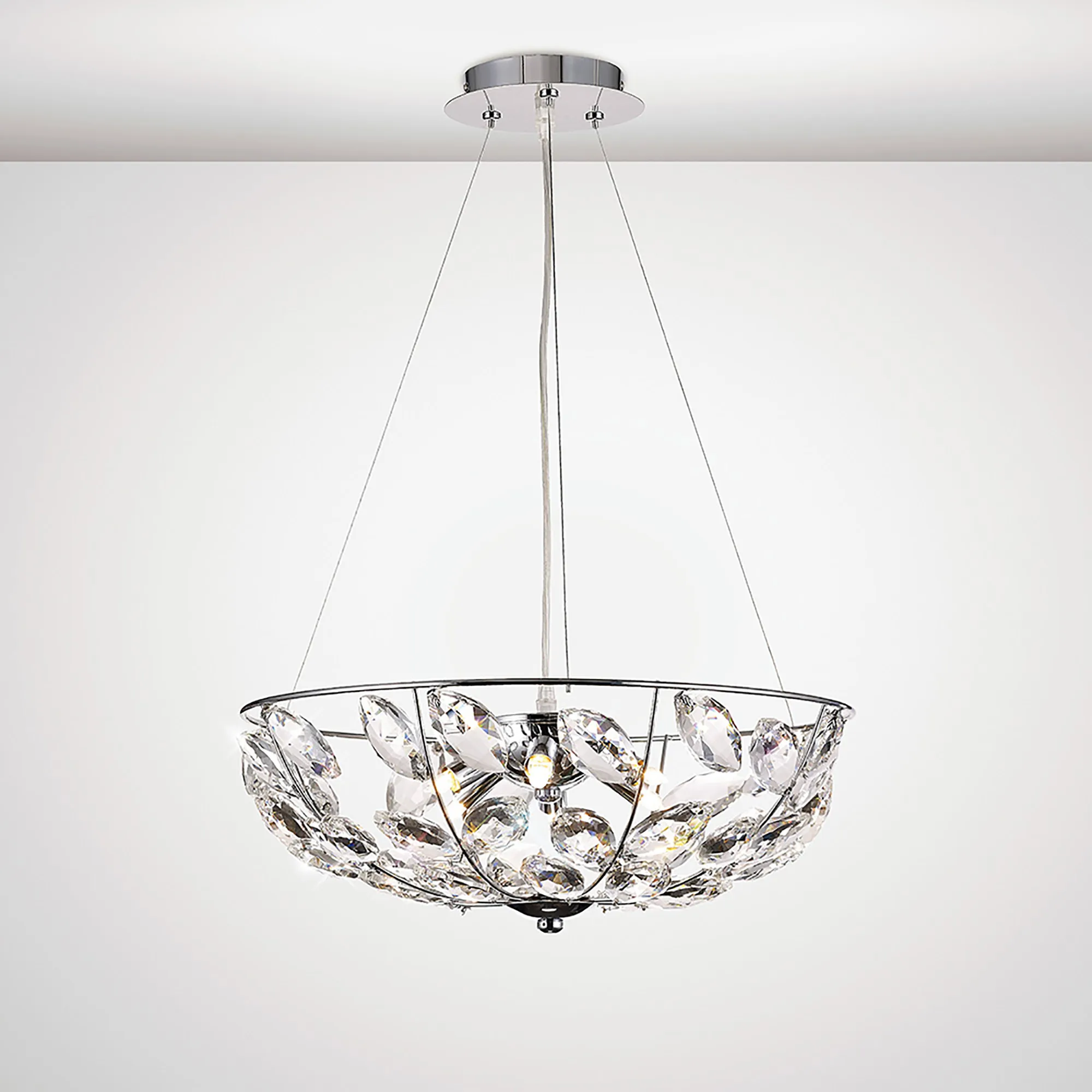 IL31656  Galilea Crystal Pendant 6 Light